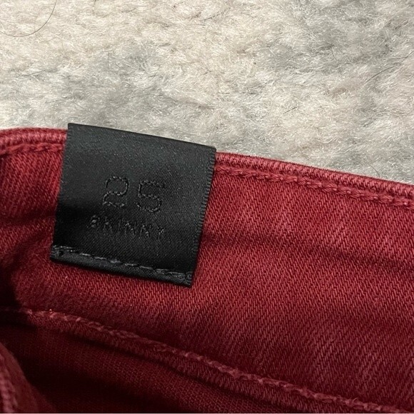 Vince Brick Red Skinny Jeans Size 25 - Picture 10 of 15